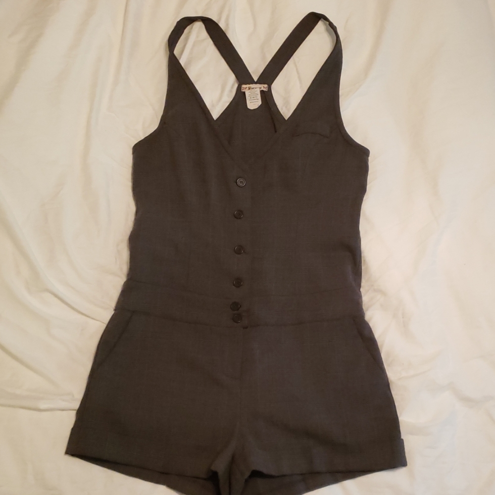 Tweed Shorts Romper